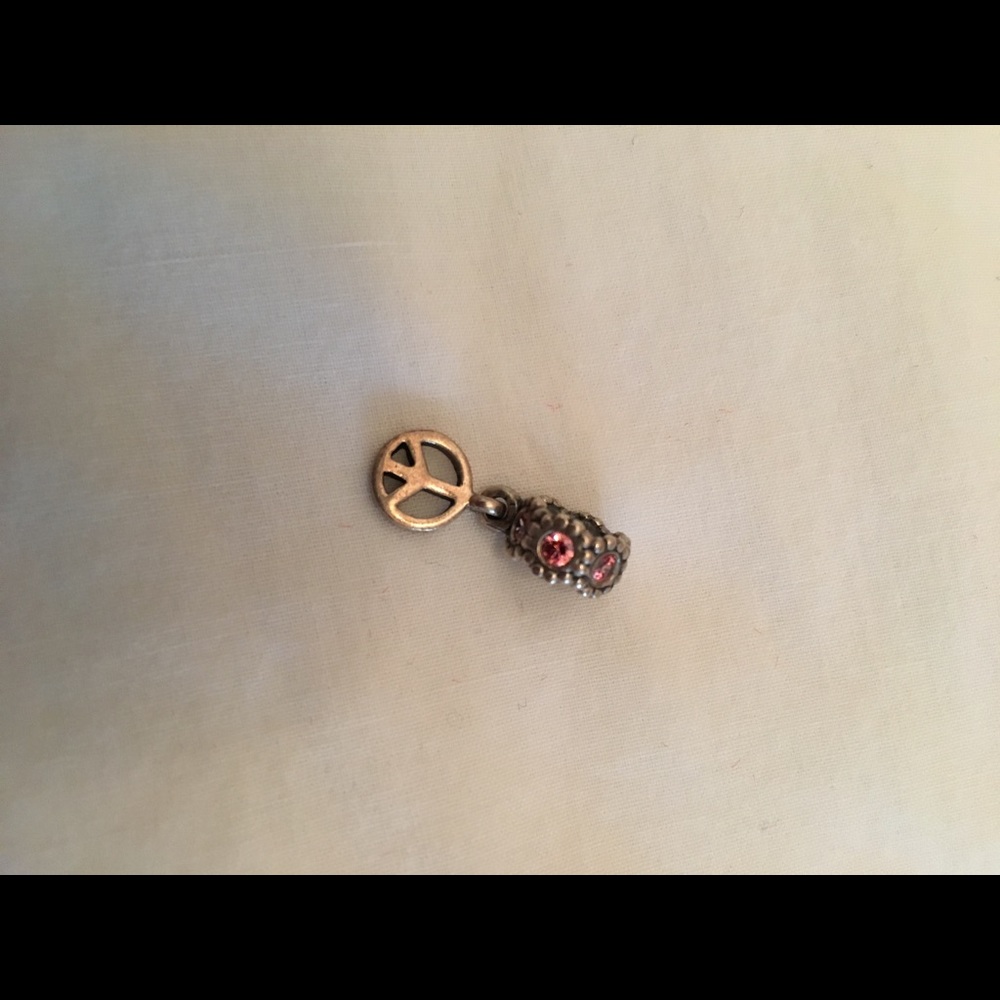 Authentic Pandora Peace Sign Dangle Charm